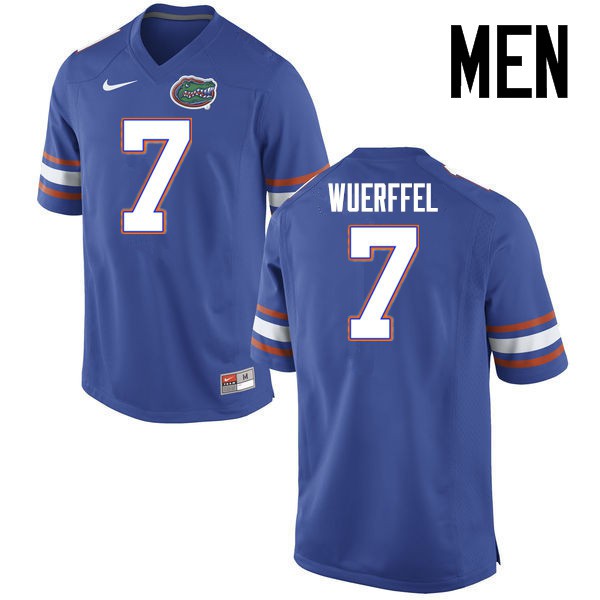 Florida Gators Men #7 Danny Wuerffel College Football Jersey Blue